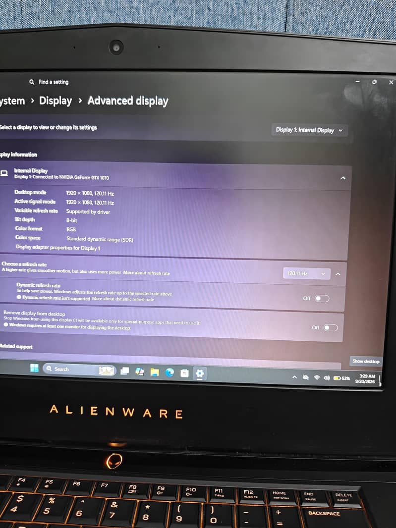 Alienware Gaming laptop 9