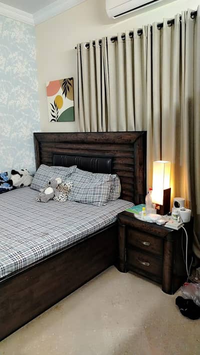 Structure made of imported laminated sheet and bed frame made of wood