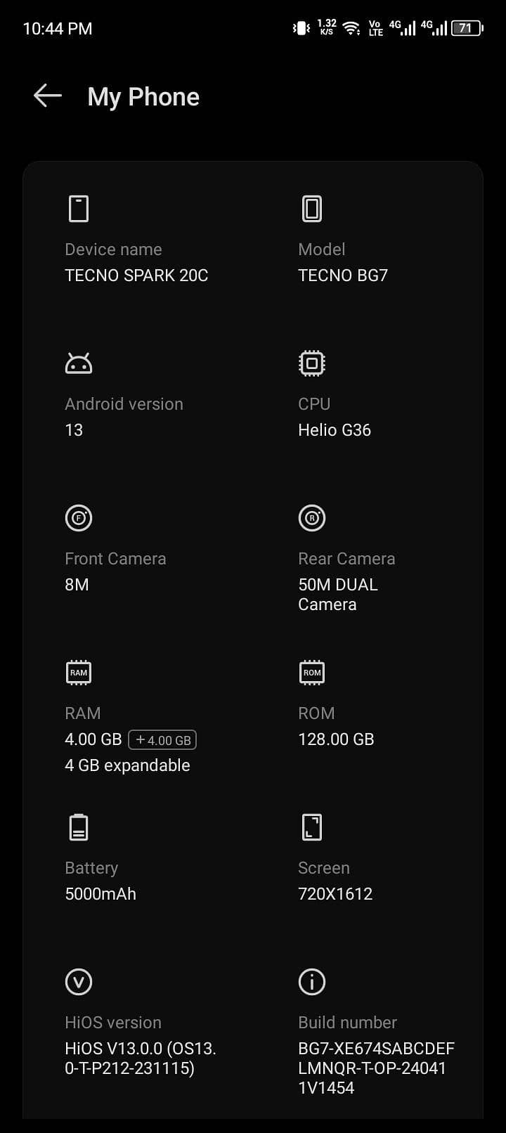 Tecno Spark 20C 0