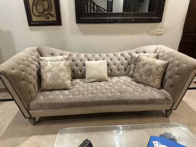 Premium Solid Sheesham Wood 7-Seater Luxury Sofa Set | 3+2+1+1