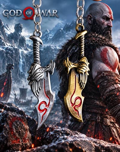 God of war keychain blades