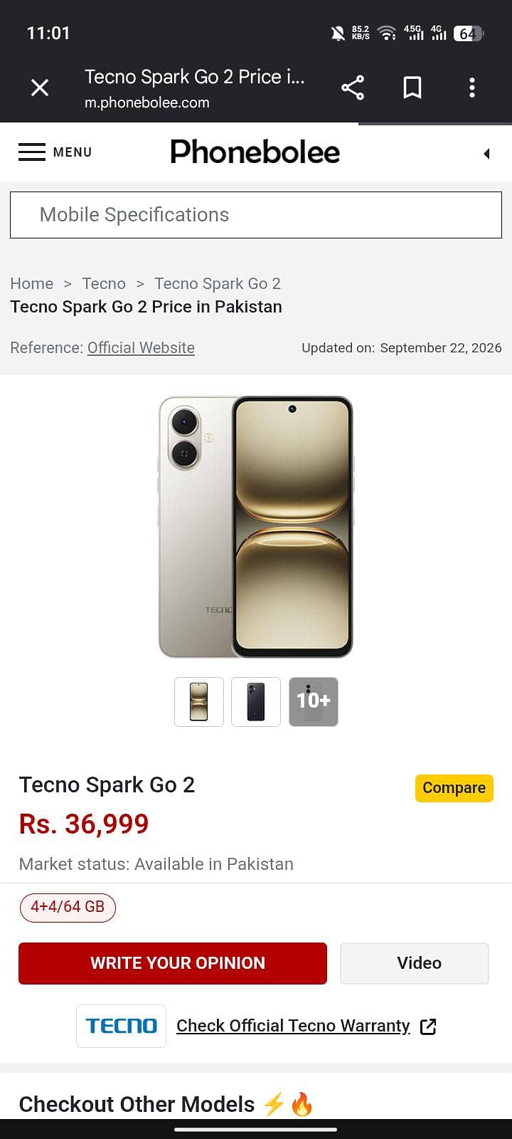 Tecno Spark Go 0
