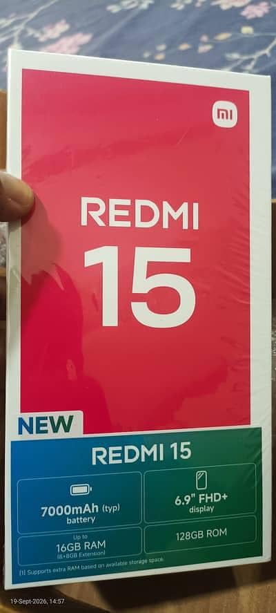 Brand New Redmi 15 (8GB / 128GB) - Sealed Box Pack / Official Warranty