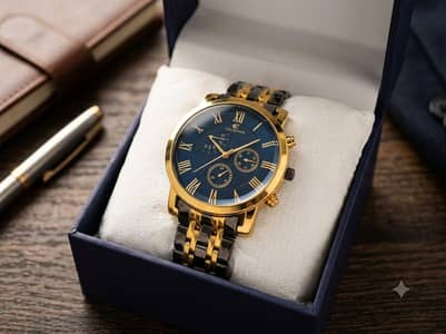 Brand new C Collection multi-dial watch in sleek gold & black