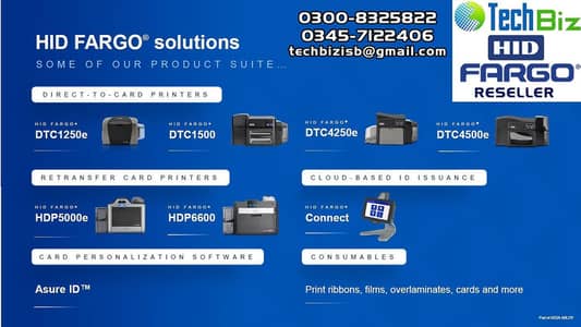 Fargo HID 5000e Dtc 1500 Dtc 1250e Dtc 4500e printer