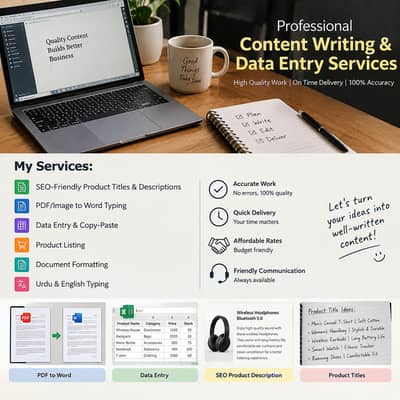 Part-Time Data Entry & Content Writing