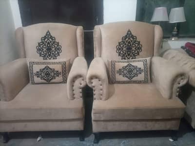 4 seater Sofa set with glass centre table