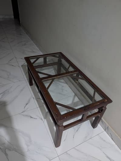 Wood And Glass table for sale