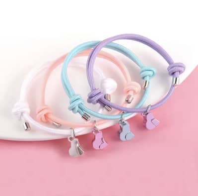 4Pcs/set Lucky Four Leaf Clover Multicolour Pendant BFF