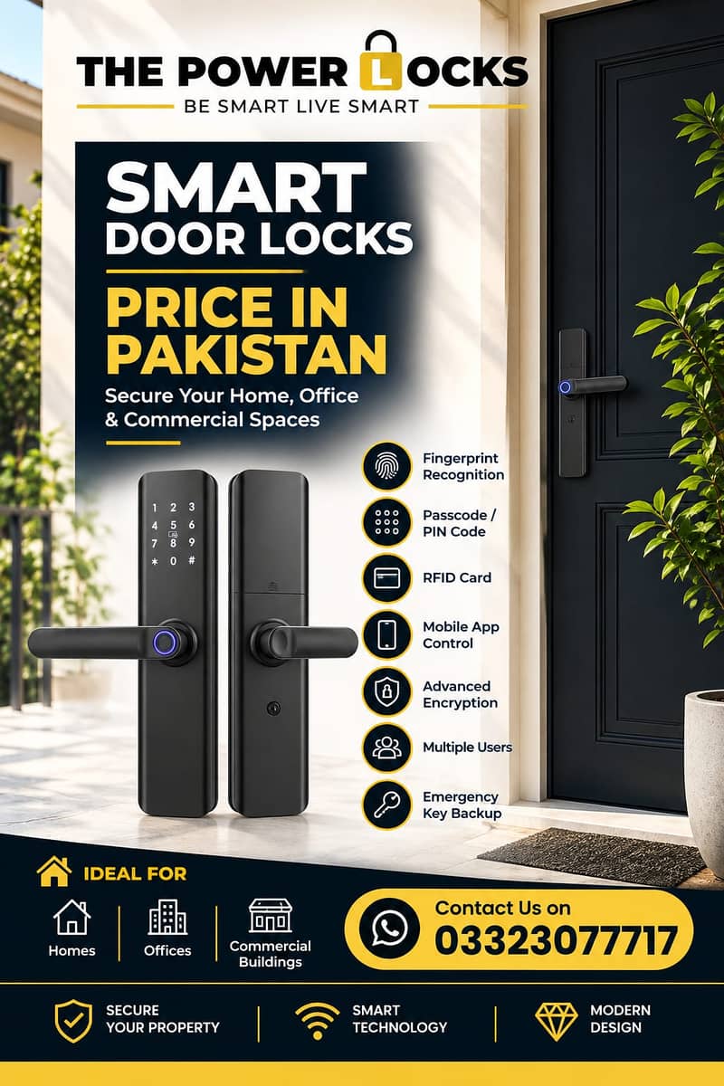 Advanced Door Lock SF-059 | Keyless Entry | Fingerprint & PIN Security 0