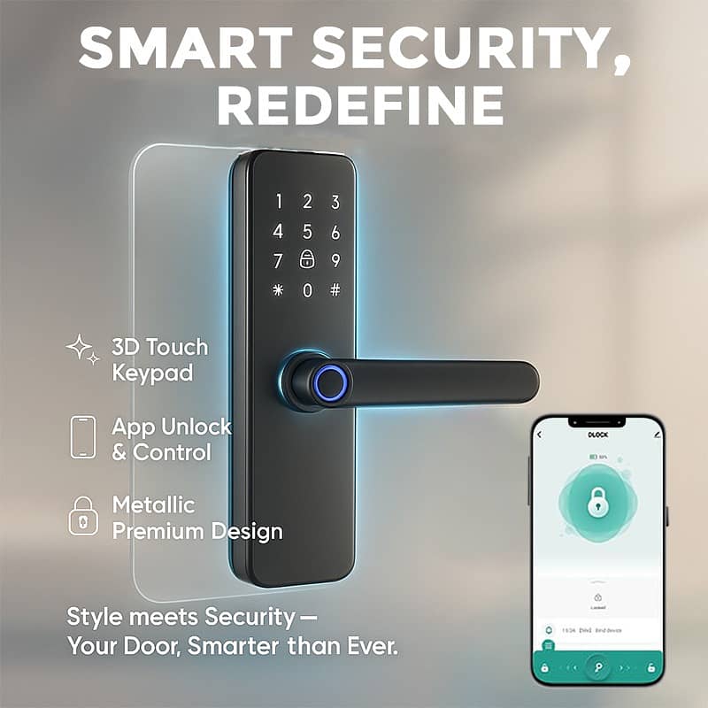 Advanced Door Lock SF-059 | Keyless Entry | Fingerprint & PIN Security 4