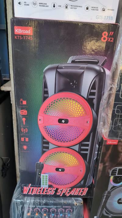 Portable  Bluetooth Speaker | LED Lights | Mic + Remote