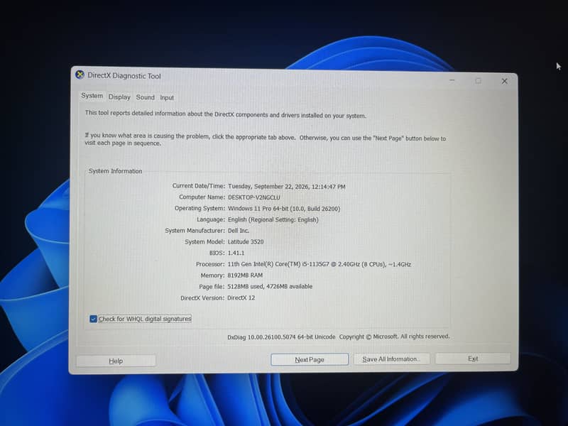 Dell laptop 3