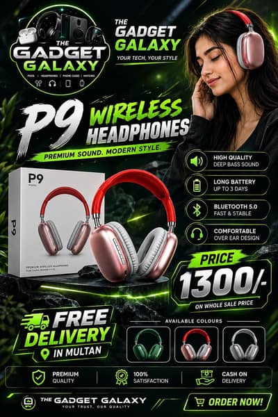 p9 wireless headphones