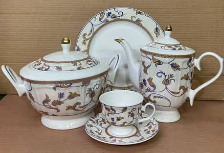 Bone china 61pcs dinner set