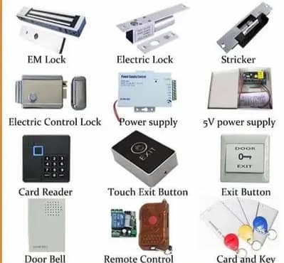 Magnetic & drop bolt electric smart door lock security entry system