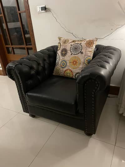 Seven seater leather  sofa