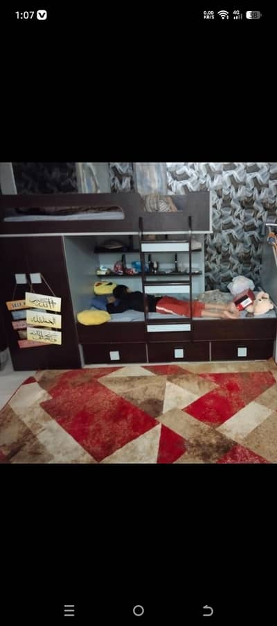Double decker bed/cupboard/newly/king size