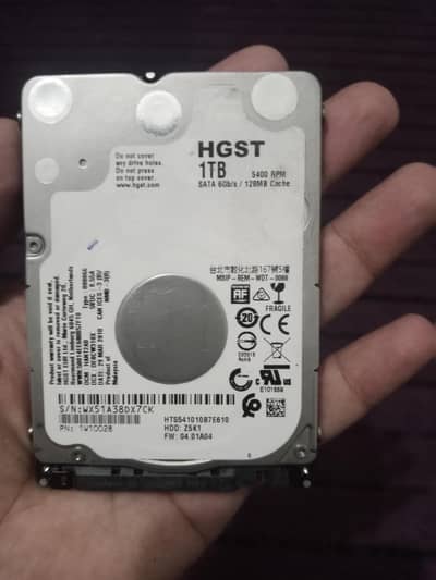 1 TB hard drive for laptop with 100 percent health no bad sector