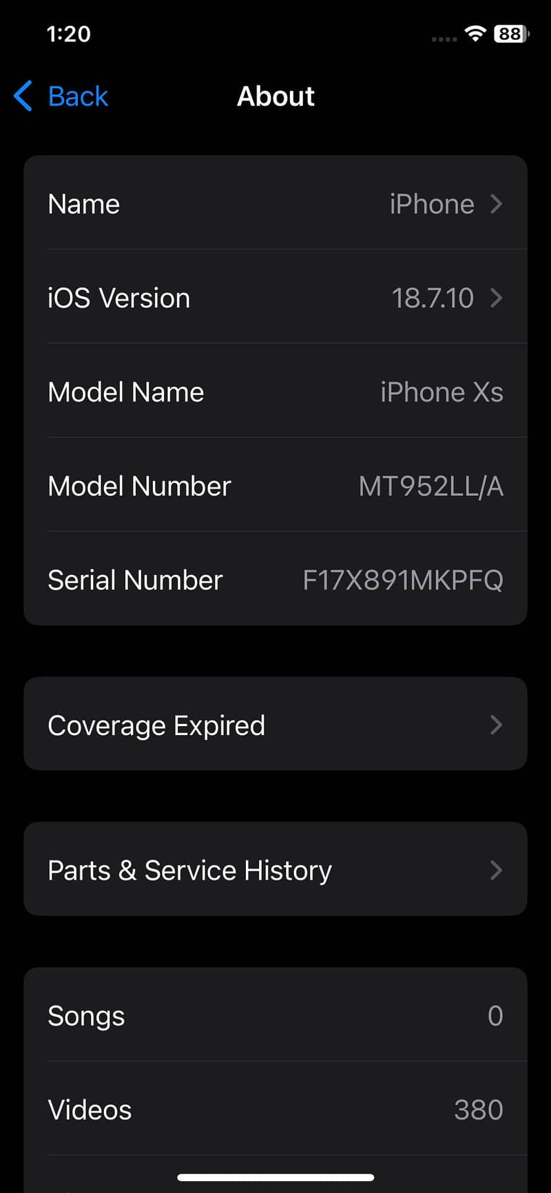 Apple iPhone XS 7