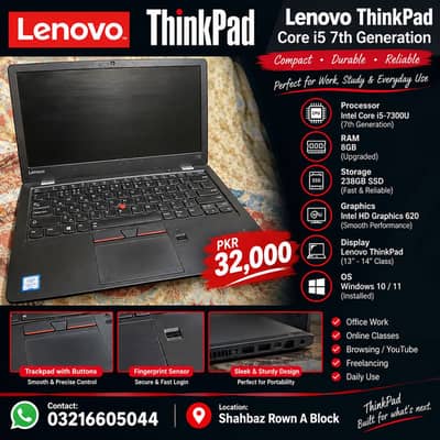 Lenovo ThinkPad Core i5 7th Gen | 8GB RAM | 238GB SSD | Urgent Sale