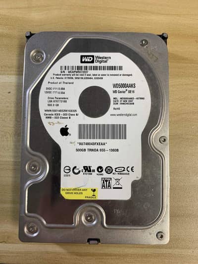 WD 500GB harddisk drive