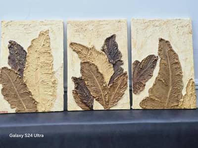 embossed leaf painting