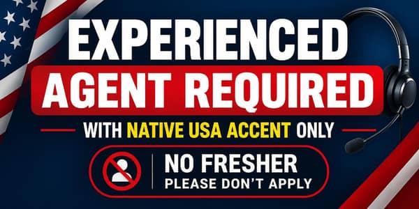 Call centre agents require for non sale calls USA native Accent only
