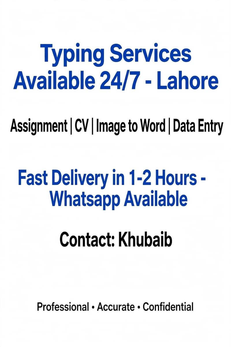 urgent typing work 0
