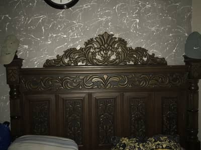 King size bed sale with dressing and side table