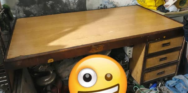 office table 10 by 10 condition three draws