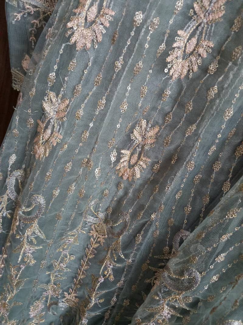 hand work Net long maxi 2