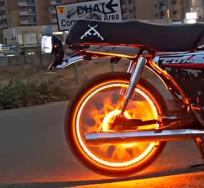 Universal Bike LED Strip Light Dual Color Turn Signal