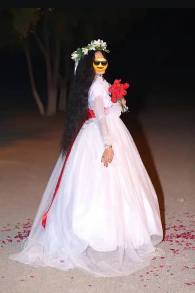White Long Gown for Party or Bridal Shower