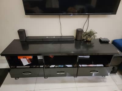 Black TV Console for Sale in Mint Condition