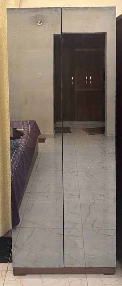 Double door , (Glass doors) with LED lights.