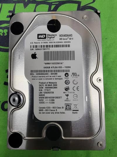 WD 500GB harddisk drive
