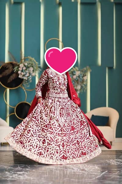 Heavy Pearl-Embellished Designer Bridal Lehenga
