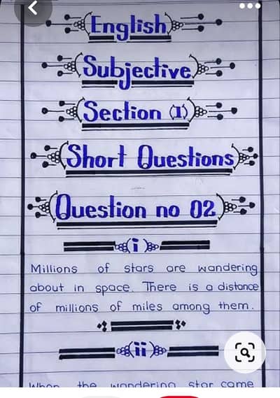 Hand writing assignment