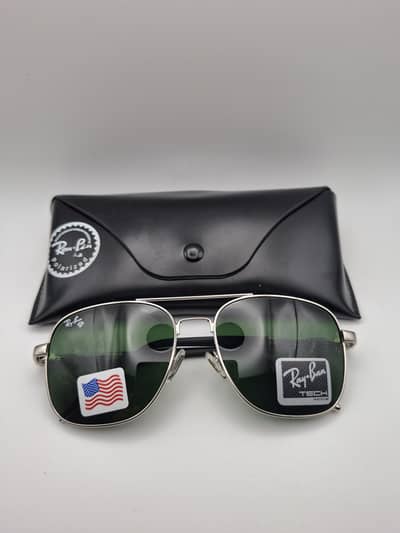 Ray-Ban Aviator Sunglasses Green Lens Original