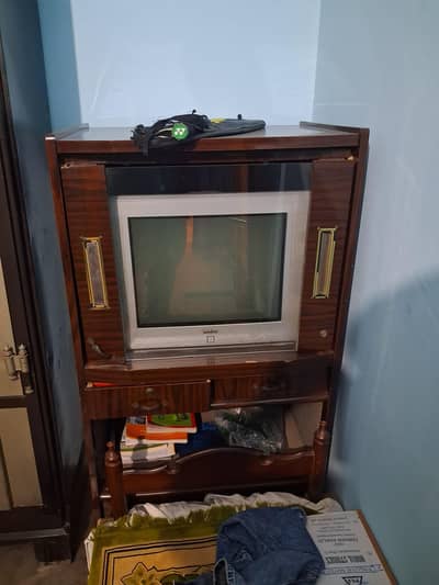 TV and troly for sale