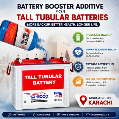 Battery Booster for Tall Tubular Battery 180AH 220AH 300AH