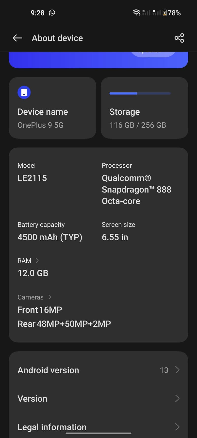 One Plus 9 7