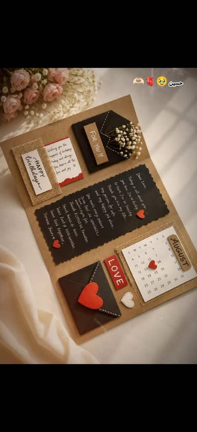 Handmade scrap card - birthday gift / anniversary gift -memory binder