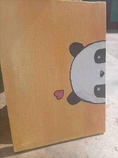 Handmade Cute Panda Painting - For Kids Room Decor