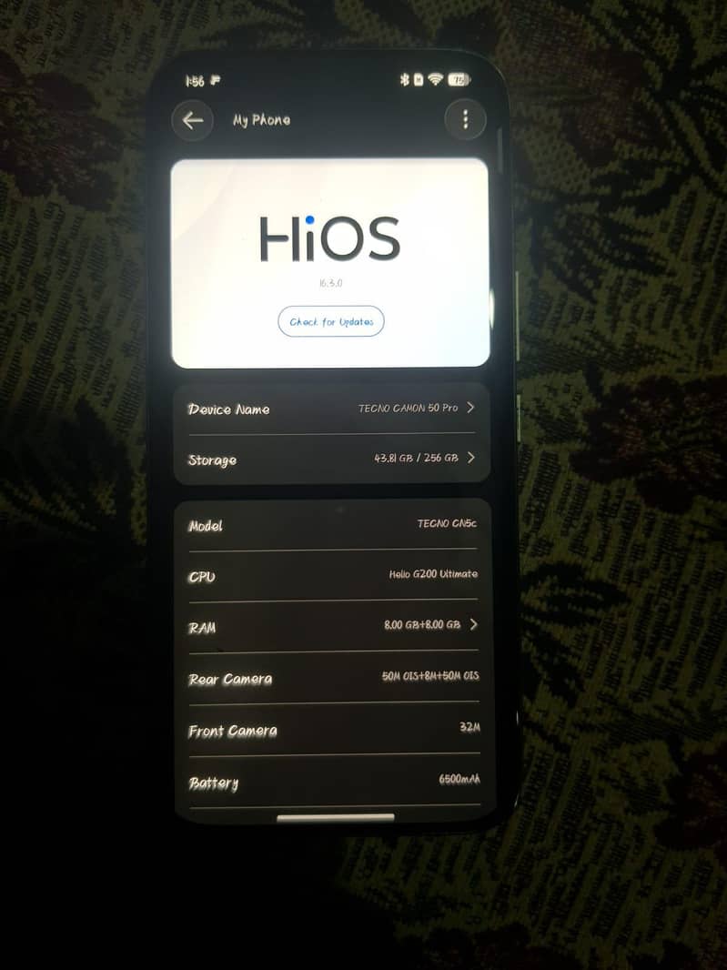 Tecno Camon 50 pro 7