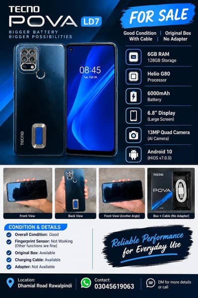 Tecno Pova Ld7 Mobile For Sale
