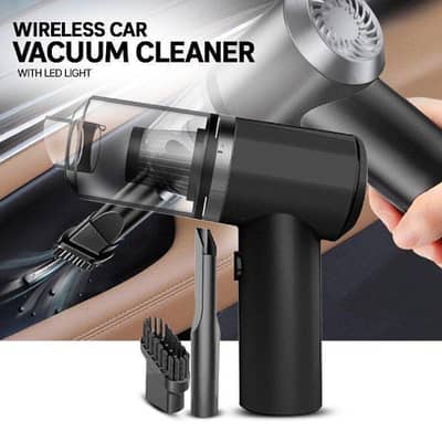 Portable Car Vacuum Black ABS 5x2x3"