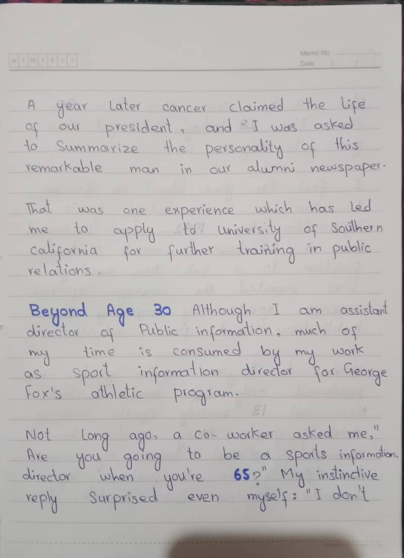 Handwritten assignment 0