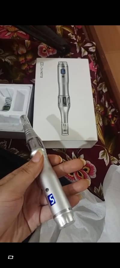 microneedling device with neocane numbing cream and inpored meso serum
